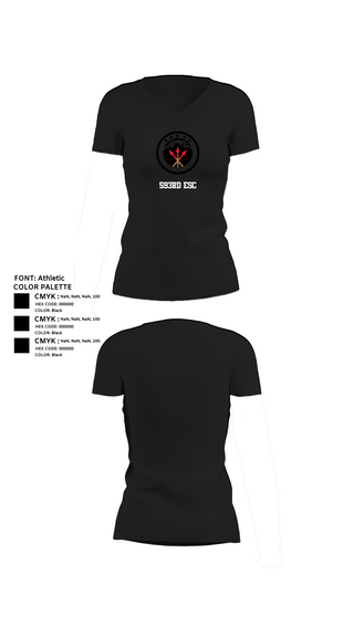 Womens Short Sleeve Vneck Shirt, 593rd esc, , Teamtime, Team time, sublimation, custom sports apparel, team uniforms, spirit wear, spiritwear, sports uniforms, custom shirts, team store, custom team store, fundraiser sports, apparel fundraiser