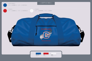 Duffle Bag, Cleveland Blue Raiders, Track & Field, Teamtime, Team time, sublimation, custom sports apparel, team uniforms, spirit wear, spiritwear, sports uniforms, custom shirts, team store, custom team store, fundraiser sports, apparel fundraiser