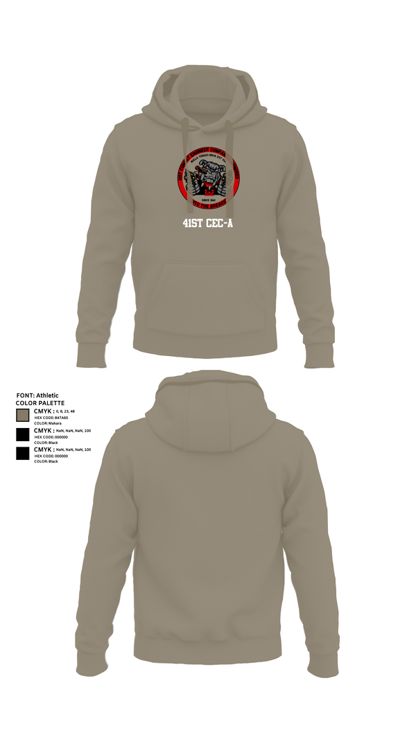 Hoodie, 41st CEC-A, Army, Teamtime, Team time, sublimation, custom sports apparel, team uniforms, spirit wear, spiritwear, sports uniforms, custom shirts, team store, custom team store, fundraiser sports, apparel fundraiser