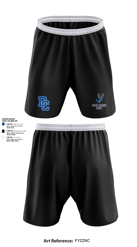 Athletic Shorts With Pockets, Deer Creek Antlers, Golf, Teamtime, Team time, sublimation, custom sports apparel, team uniforms, spirit wear, spiritwear, sports uniforms, custom shirts, team store, custom team store, fundraiser sports, apparel fundraiser