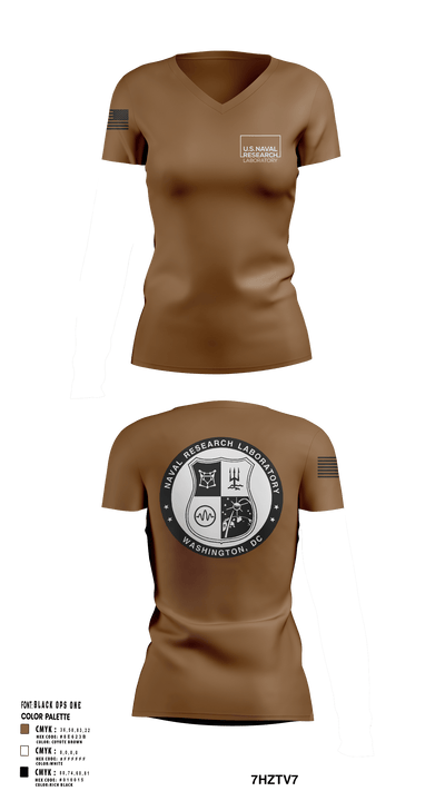 Naval Research Lab 68705363 Women's Short Sleeve V-neck Shirt - 111