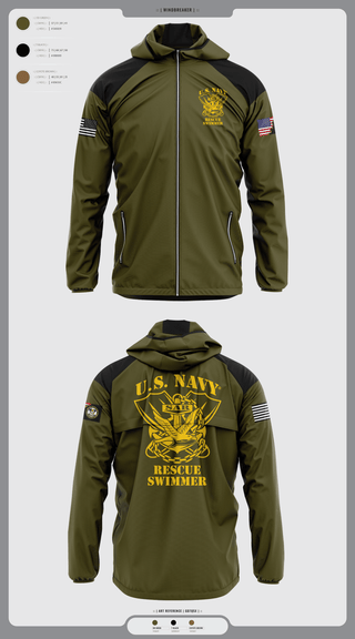 Windbreaker, Aircrew Rescue Swimmer, , Teamtime, Team time, sublimation, custom sports apparel, team uniforms, spirit wear, spiritwear, sports uniforms, custom shirts, team store, custom team store, fundraiser sports, apparel fundraiser