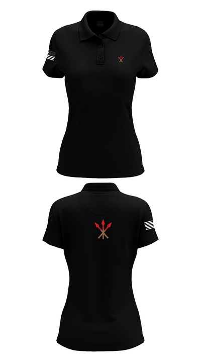 593rd esc 84588432 Women's Short Sleeve Performance Polo  - 35