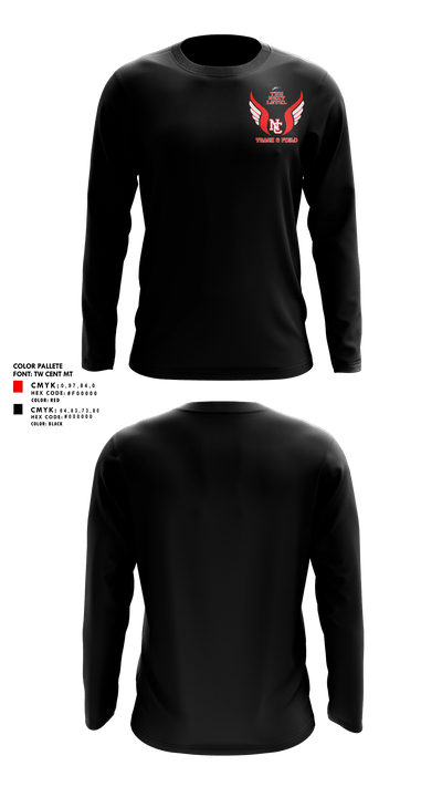 North Central High School Track 55691362 Long Sleeve Performance Shirt 1