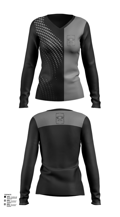 Ryders Don’t Play MC 69591351 Women's Long Sleeve V-neck Shirt - 16