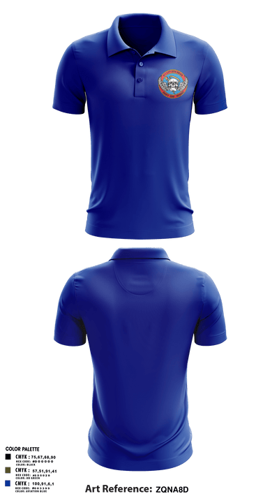 A Co, 2-13th Aviation Regiment 86069312 Long Sleeve Performance Polo - 9