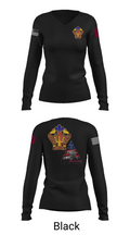 USA MEDDAC KAHC 77066596 Women's Long Sleeve V-neck Shirt - 37