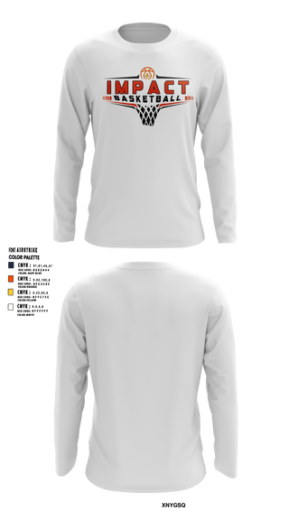Long Sleeve Performance Shirt, Illinois Impact Basketball, Men's Basketball, Teamtime, Team time, sublimation, custom sports apparel, team uniforms, spirit wear, spiritwear, sports uniforms, custom shirts, team store, custom team store, fundraiser sports, apparel fundraiser