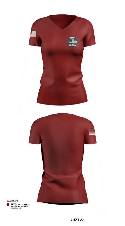 TMO 74383076 Women's Short Sleeve V-neck Shirt - 101