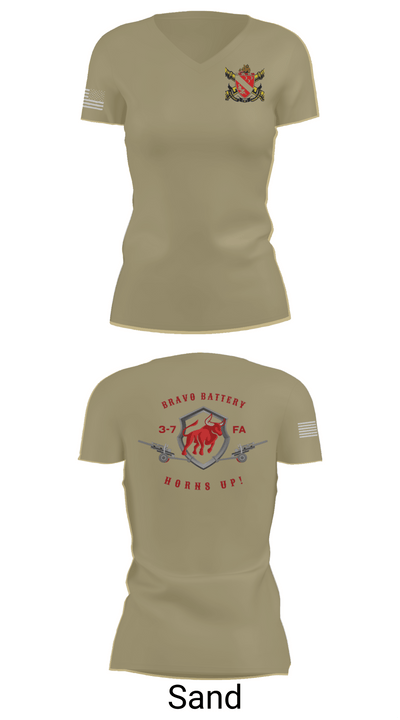 Bravo Battery 3-7 FA 34354529 Women's Short Sleeve V-neck Shirt - 88