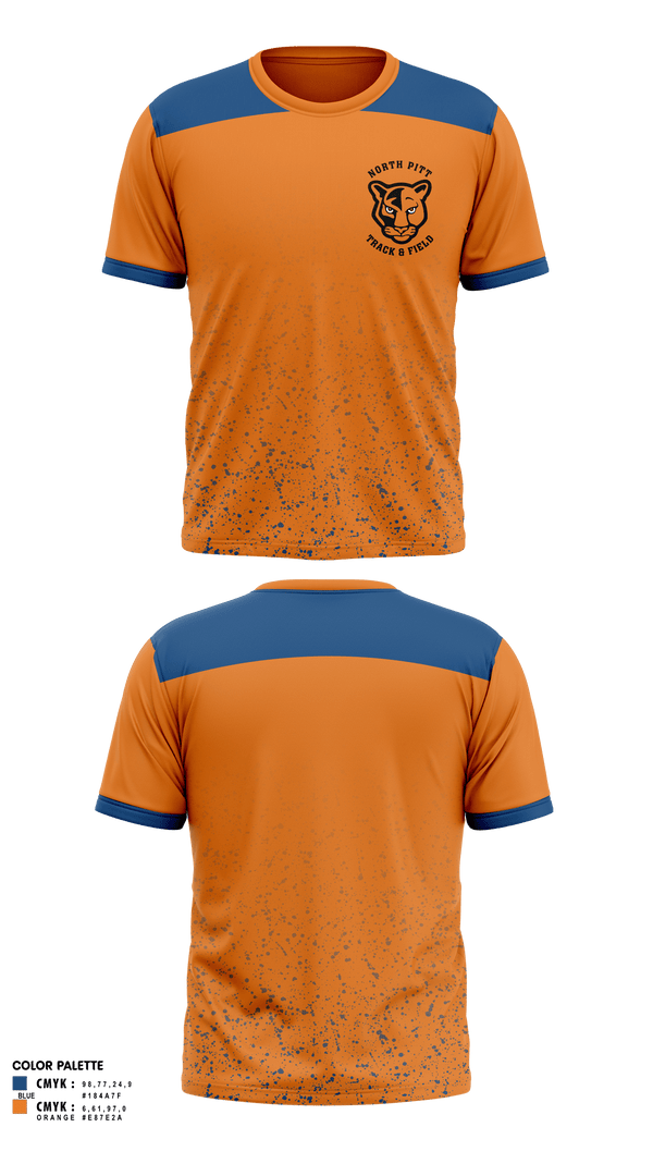 Short Sleeve Performance Shirt, North Pitt High School Track and Field, Track & Field, Teamtime, Team time, sublimation, custom sports apparel, team uniforms, spirit wear, spiritwear, sports uniforms, custom shirts, team store, custom team store, fundraiser sports, apparel fundraiser