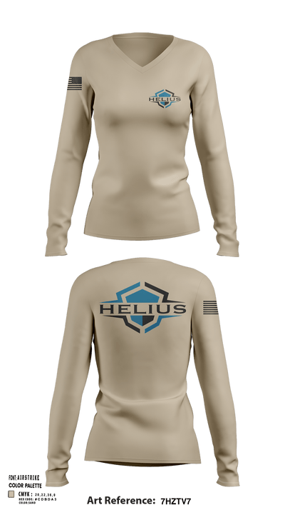 Helius Women's Long Sleeve V-neck Shirt - 4