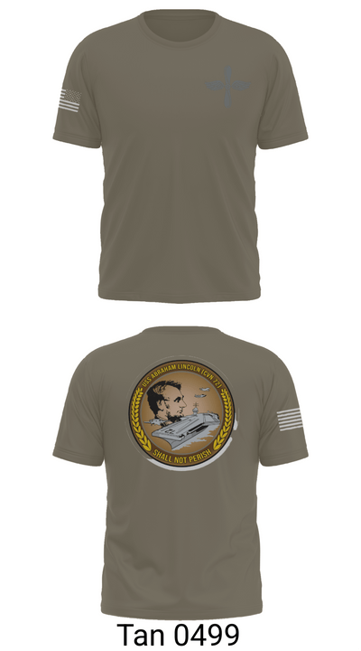 CVN 72 Abraham Lincoln 88368148 Old School Cotton Feel Shirt - 67