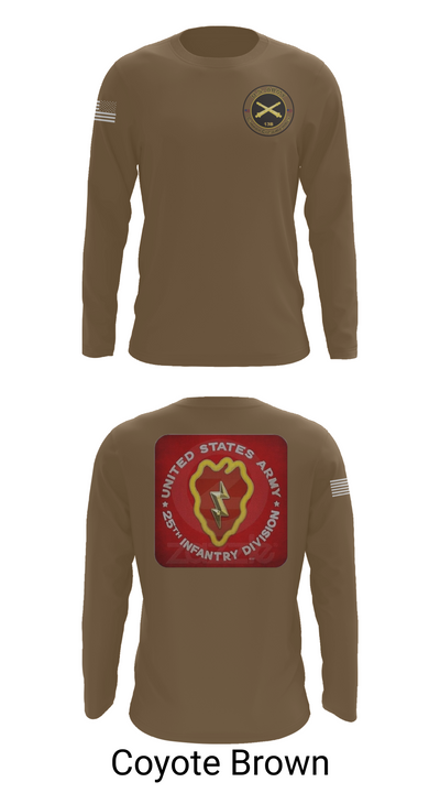 25th infantry division C-Btry 1/8 FA 8241745 Long Sleeve Performance Shirt 6