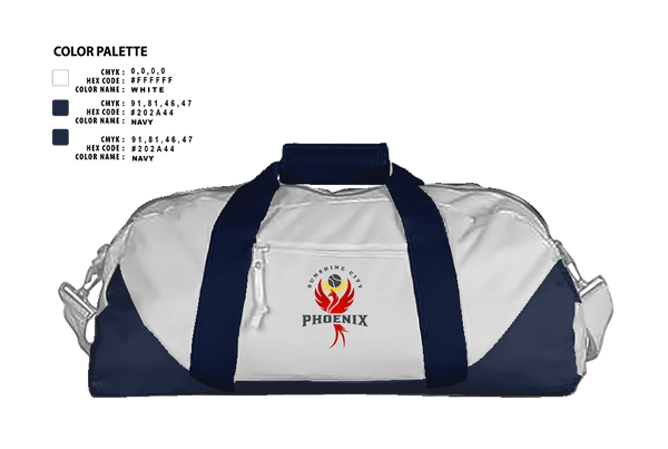 Duffle Bag, Sunshine City Phoenix, Tennis, Teamtime, Team time, sublimation, custom sports apparel, team uniforms, spirit wear, spiritwear, sports uniforms, custom shirts, team store, custom team store, fundraiser sports, apparel fundraiser