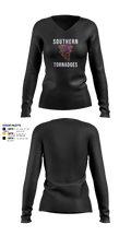 Southern Middle High School Track and Field 54886854 Women's Long Sleeve V-neck Shirt - 9