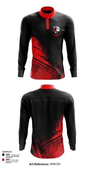Quarter Zip Jacket, EPC Warriors Tennis, Tennis, Teamtime, Team time, sublimation, custom sports apparel, team uniforms, spirit wear, spiritwear, sports uniforms, custom shirts, team store, custom team store, fundraiser sports, apparel fundraiser