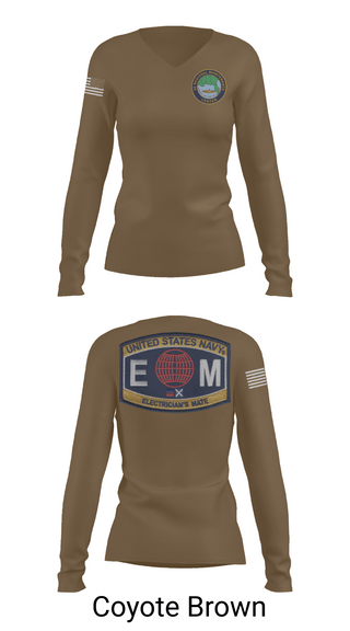 Womens Long Sleeve Vneck Shirt, Outside Electrical, , Teamtime, Team time, sublimation, custom sports apparel, team uniforms, spirit wear, spiritwear, sports uniforms, custom shirts, team store, custom team store, fundraiser sports, apparel fundraiser