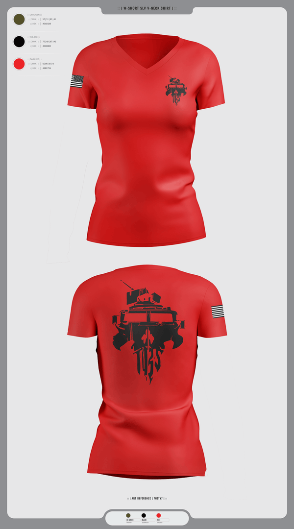 Womens Short Sleeve Vneck Shirt, The Basic School, Marines, Teamtime, Team time, sublimation, custom sports apparel, team uniforms, spirit wear, spiritwear, sports uniforms, custom shirts, team store, custom team store, fundraiser sports, apparel fundraiser