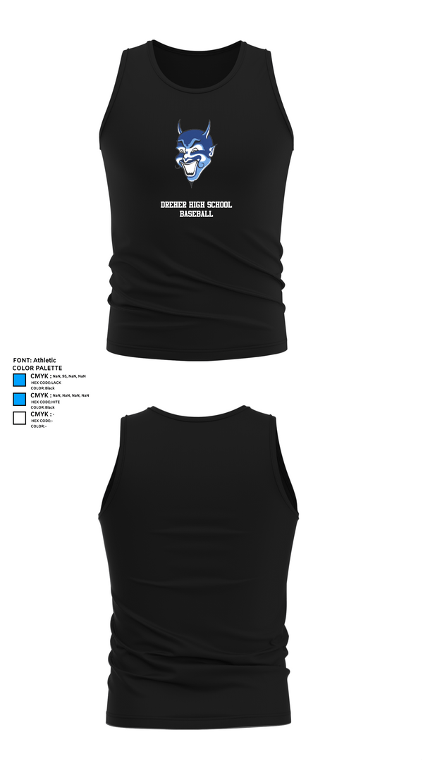 Tank Top, Dreher High School Baseball, Baseball, Teamtime, Team time, sublimation, custom sports apparel, team uniforms, spirit wear, spiritwear, sports uniforms, custom shirts, team store, custom team store, fundraiser sports, apparel fundraiser