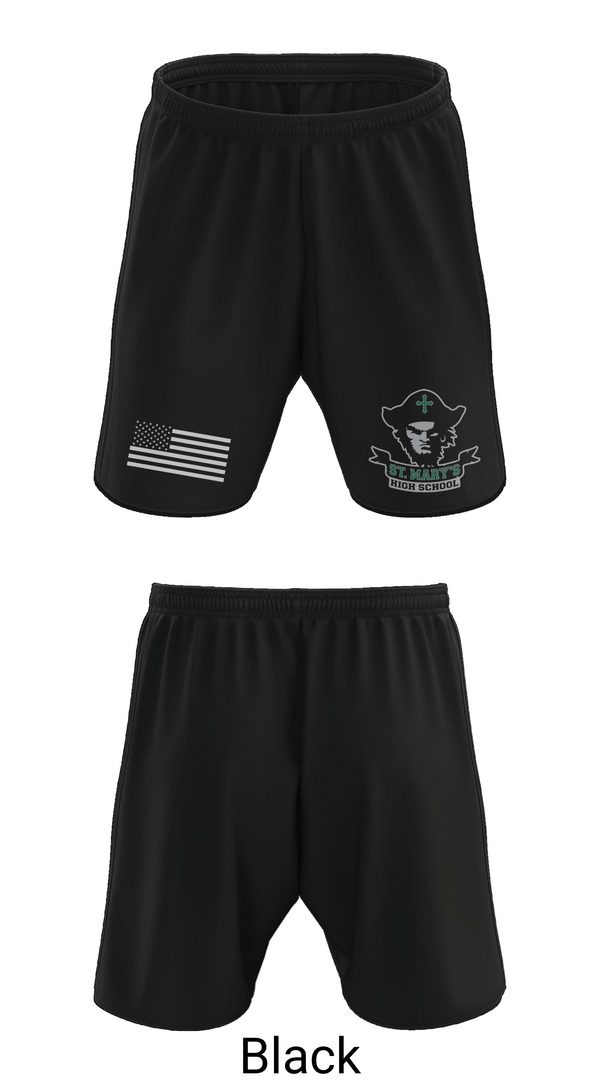 Athletic Shorts With Pockets, Saint Mary's High School Track & Field, Track & Field, Teamtime, Team time, sublimation, custom sports apparel, team uniforms, spirit wear, spiritwear, sports uniforms, custom shirts, team store, custom team store, fundraiser sports, apparel fundraiser