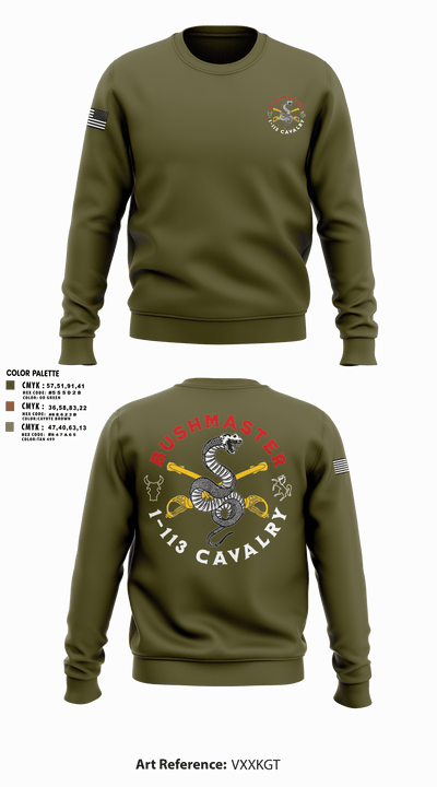 1-113 Calvary 96380120 Crew Neck Sweatshirt - 1