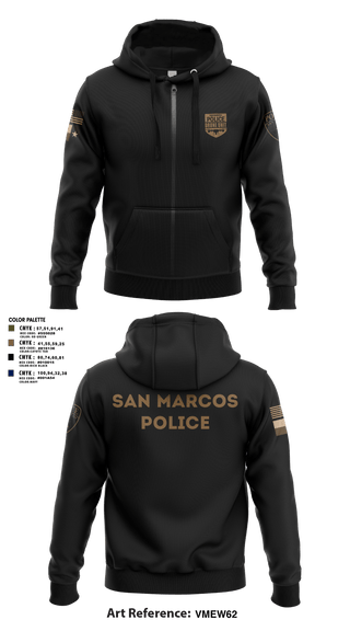 Zip Hoodie, San Marcos Police Drone Unit, Police, Teamtime, Team time, sublimation, custom sports apparel, team uniforms, spirit wear, spiritwear, sports uniforms, custom shirts, team store, custom team store, fundraiser sports, apparel fundraiser