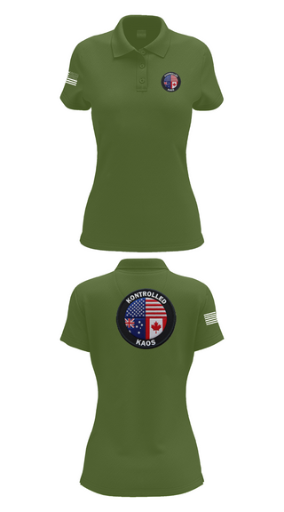 Womens Short Sleeve Performance Polo, Kontrolled Kaos, E-Sports, Teamtime, Team time, sublimation, custom sports apparel, team uniforms, spirit wear, spiritwear, sports uniforms, custom shirts, team store, custom team store, fundraiser sports, apparel fundraiser