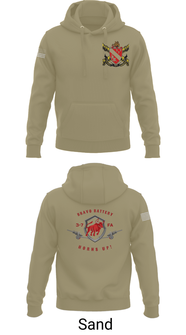 Hoodie, Bravo Battery 3-7 FA, Army, Teamtime, Team time, sublimation, custom sports apparel, team uniforms, spirit wear, spiritwear, sports uniforms, custom shirts, team store, custom team store, fundraiser sports, apparel fundraiser