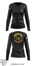 Falcon Navy 41884136 Women's Long Sleeve V-neck Shirt - 5