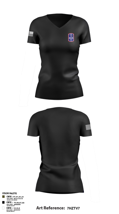 172 Women's Short Sleeve V-neck Shirt - 3