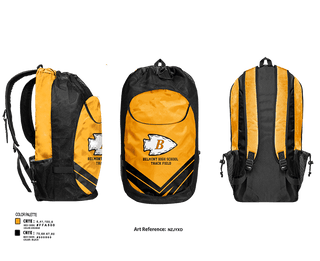 Gear Bag, Belmont High School Track & Field, Track & Field, Teamtime, Team time, sublimation, custom sports apparel, team uniforms, spirit wear, spiritwear, sports uniforms, custom shirts, team store, custom team store, fundraiser sports, apparel fundraiser