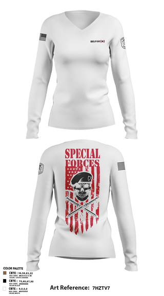 Womens Long Sleeve Vneck Shirt, Belfor, , Teamtime, Team time, sublimation, custom sports apparel, team uniforms, spirit wear, spiritwear, sports uniforms, custom shirts, team store, custom team store, fundraiser sports, apparel fundraiser