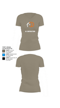 DJ CONTRACTORS 12982889 Women's Short Sleeve V-neck Shirt - 29
