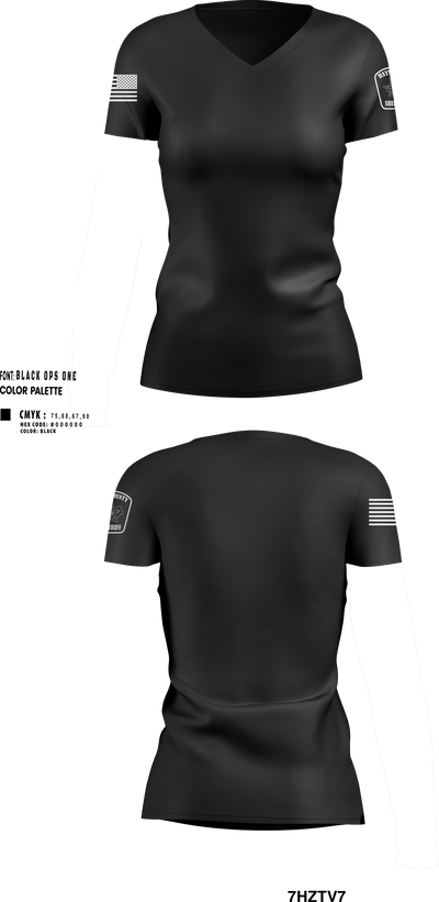 Hays County Sheriff’s Office 39669531 Women's Short Sleeve V-neck Shirt - 200