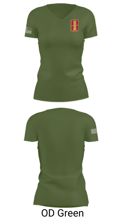 197th field artillery brigade 46187100 Women's Short Sleeve V-neck Shirt - 46