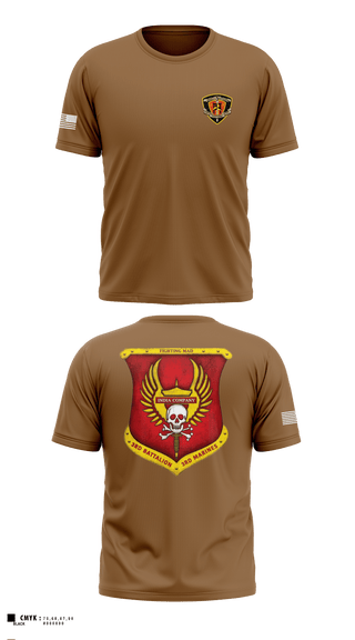 Old School Cotton Feel Shirt, 3rd Battalion 3rd Marines India Co., , Teamtime, Team time, sublimation, custom sports apparel, team uniforms, spirit wear, spiritwear, sports uniforms, custom shirts, team store, custom team store, fundraiser sports, apparel fundraiser