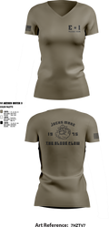 E-1 Jocks D1 Women's Short Sleeve V-neck Shirt - 1