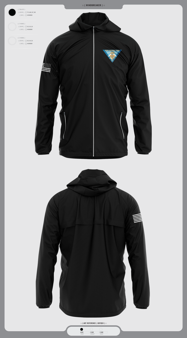 Windbreaker, Montgomery County Police Peer Support Team, Police, Teamtime, Team time, sublimation, custom sports apparel, team uniforms, spirit wear, spiritwear, sports uniforms, custom shirts, team store, custom team store, fundraiser sports, apparel fundraiser