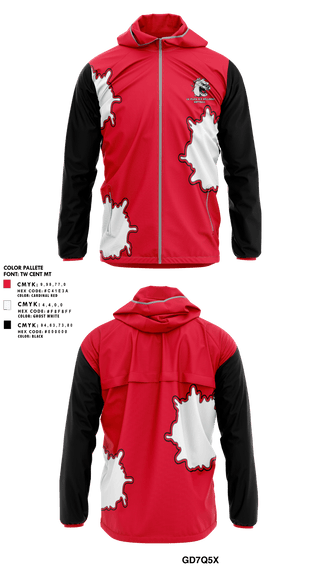 Windbreaker, La Plata R-2 Bulldogs Softball, Softball, Teamtime, Team time, sublimation, custom sports apparel, team uniforms, spirit wear, spiritwear, sports uniforms, custom shirts, team store, custom team store, fundraiser sports, apparel fundraiser