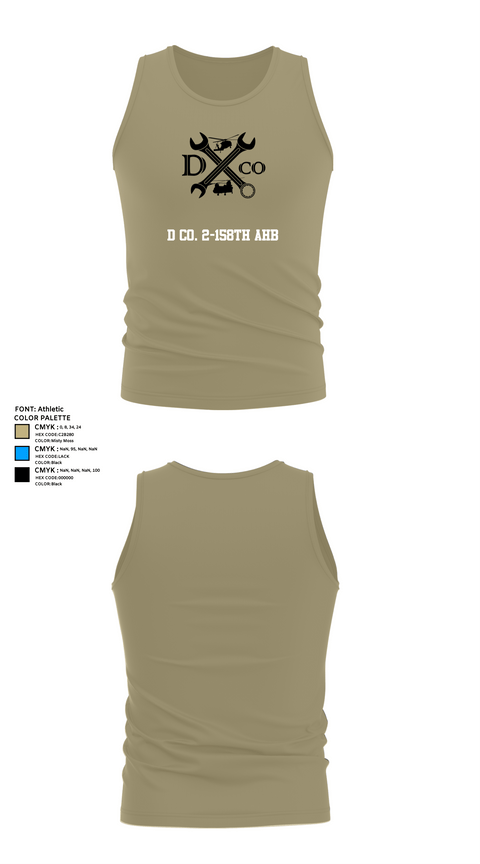 Tank Top, D Co. 2-158th AHB, , Teamtime, Team time, sublimation, custom sports apparel, team uniforms, spirit wear, spiritwear, sports uniforms, custom shirts, team store, custom team store, fundraiser sports, apparel fundraiser