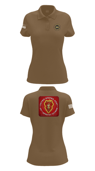 Womens Short Sleeve Performance Polo, 25th infantry division C-Btry 1/8 FA, , Teamtime, Team time, sublimation, custom sports apparel, team uniforms, spirit wear, spiritwear, sports uniforms, custom shirts, team store, custom team store, fundraiser sports, apparel fundraiser
