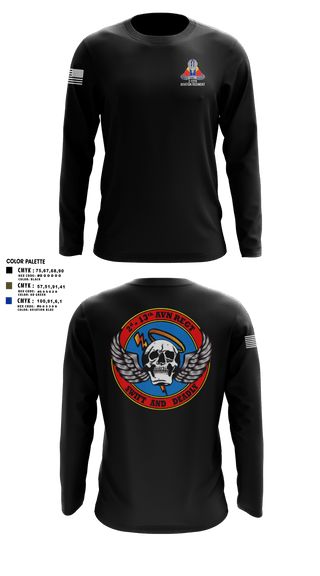 Long Sleeve Performance Shirt, A Co, 2-13th Aviation Regiment, , Teamtime, Team time, sublimation, custom sports apparel, team uniforms, spirit wear, spiritwear, sports uniforms, custom shirts, team store, custom team store, fundraiser sports, apparel fundraiser