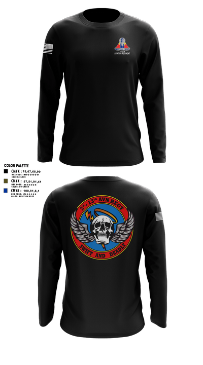 A Co, 2-13th Aviation Regiment 86069312 Long Sleeve Performance Shirt 13
