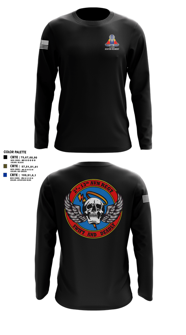 Long Sleeve Performance Shirt, A Co, 2-13th Aviation Regiment, , Teamtime, Team time, sublimation, custom sports apparel, team uniforms, spirit wear, spiritwear, sports uniforms, custom shirts, team store, custom team store, fundraiser sports, apparel fundraiser