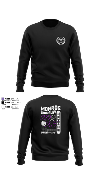 Crew Neck Sweatshirt, Monroe Woodbury, Tennis, Teamtime, Team time, sublimation, custom sports apparel, team uniforms, spirit wear, spiritwear, sports uniforms, custom shirts, team store, custom team store, fundraiser sports, apparel fundraiser