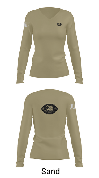 Womens Long Sleeve Vneck Shirt, TCU Ranger Challenge, , Teamtime, Team time, sublimation, custom sports apparel, team uniforms, spirit wear, spiritwear, sports uniforms, custom shirts, team store, custom team store, fundraiser sports, apparel fundraiser
