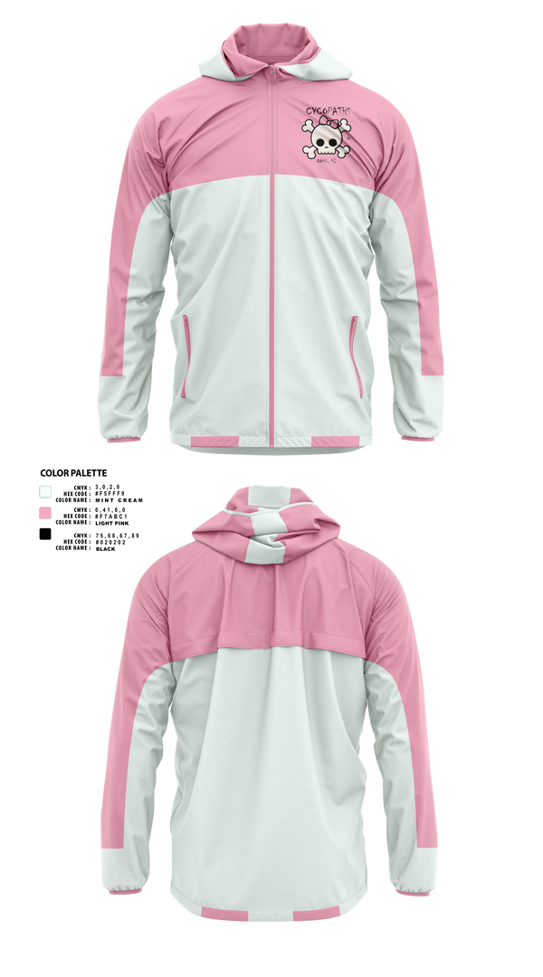Windbreaker, Cycopaths, Cycling, Teamtime, Team time, sublimation, custom sports apparel, team uniforms, spirit wear, spiritwear, sports uniforms, custom shirts, team store, custom team store, fundraiser sports, apparel fundraiser