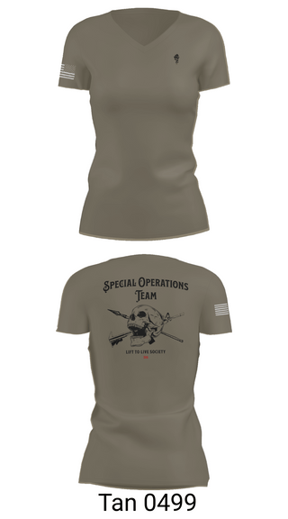 Womens Short Sleeve Vneck Shirt, Special Operations Team, , Teamtime, Team time, sublimation, custom sports apparel, team uniforms, spirit wear, spiritwear, sports uniforms, custom shirts, team store, custom team store, fundraiser sports, apparel fundraiser