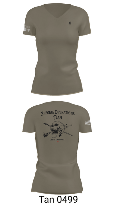 Special Operations Team 76879429 Women's Short Sleeve V-neck Shirt - 65